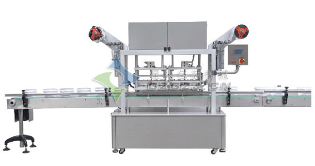 四头全自动塑料瓶封口机整机展示